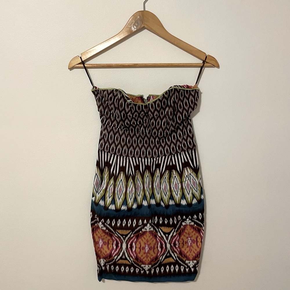 Urban Behavior Strapless Patterned Dress (With Pockets!)